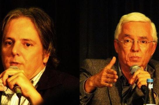 Luciano Sanín (links) und Jorge Enrique Robledo in Berlin