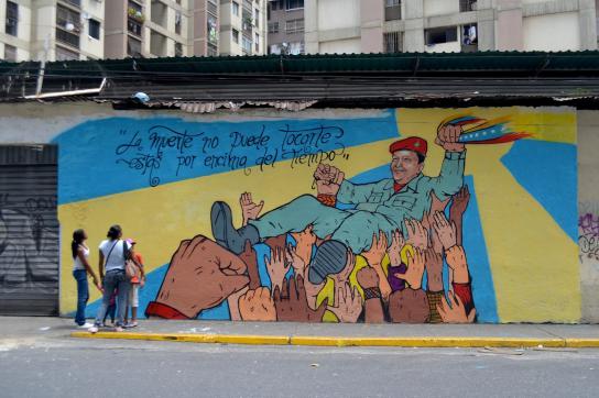 Wandbild mit Chávez