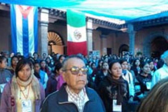 Teilnehmer des Solidaritätskongresses in Mexiko-Stadt