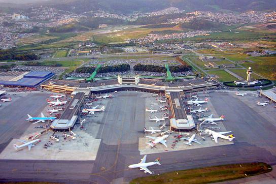 Blick auf den Internationalen Flughafen Sao Paulo/Guarulhos
