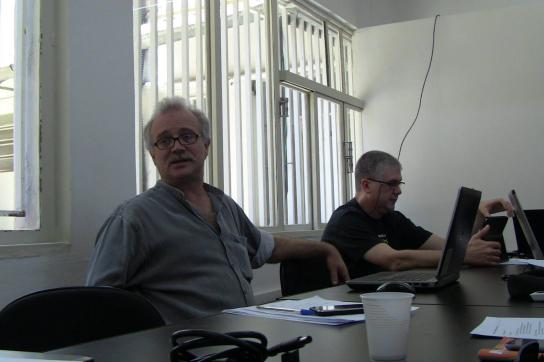 Der Kolumnist Altamiro Borges (li.) bei einem Blogger-Treffen in Brasilien