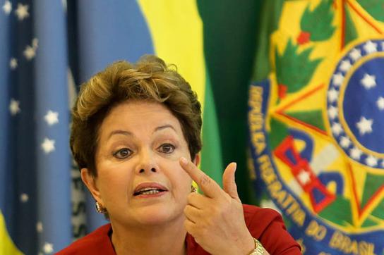 Sieht die sportlichen Großevents als "historische Chance" für Brasilien: Präsidentin Dilma Rousseff