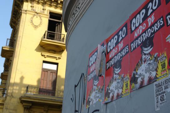 Aufruf des Alternativ-Gipfels "Ändern wir das System, nicht das Klima" zur Demonstration am 10. Dezember in Lima