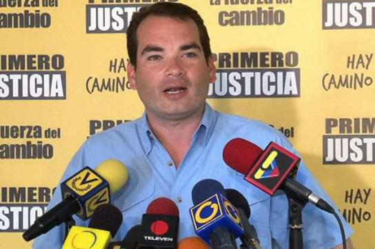 Der Generalsekretär der Rechtspartei Primero Justicia, Tomás Guanipa