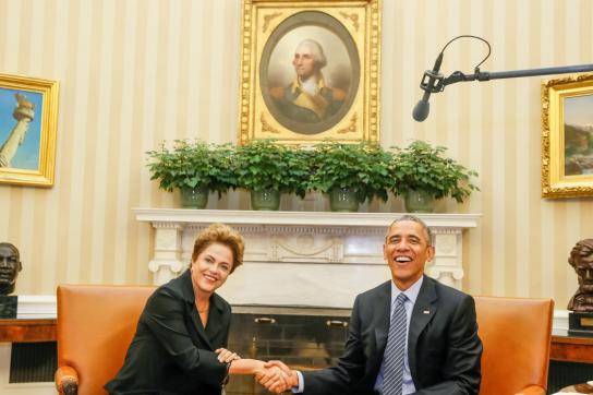 Dilma Rousseff und Barack Obama bei ihrem Arbeitstreffen am 30. Juni im Weißen Haus