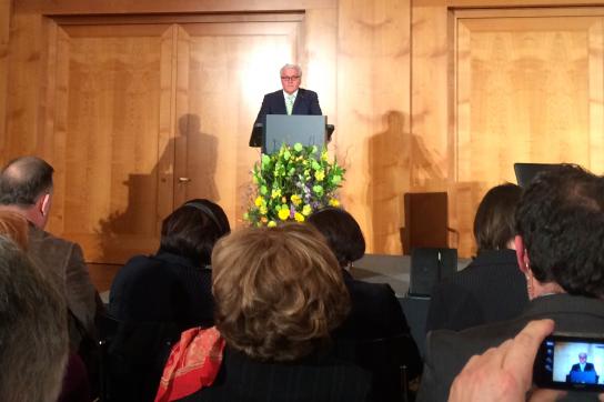 Außenminister Steinmeier (SPD) bei seiner Rede über die Colonia Dignidad, Chile