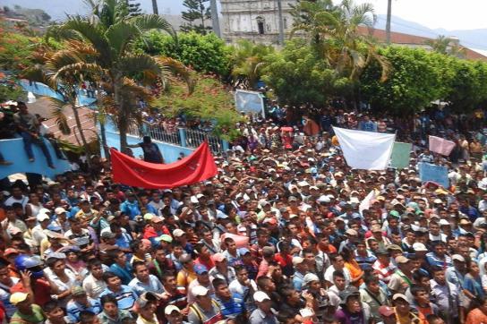 Proteste in der Region Cahabón, Guatemala