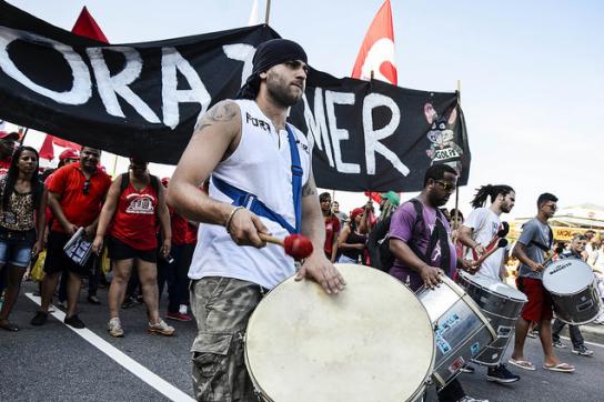 Protest gegen Die Temer-Führung in Brasilien, hier im August 2016