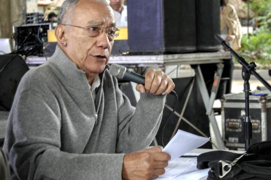 Fernando Martínez Heredia bei seinem Vortrag im Januar 2017 in Havanna, Kuba Fernando Martínez Heredia bei seinem Vortrag im Januar 2017 in Havanna, Kuba
