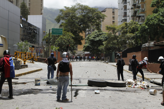 Gewalttätige Demonstranten der Opposition in Venezuela