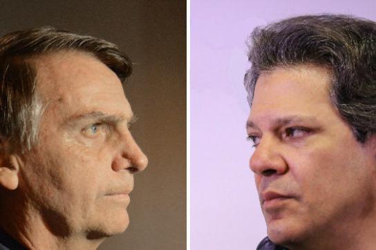 Die Kandidaten Bolsonaro und Haddad stehen sich heute in Brasilien gegenüber