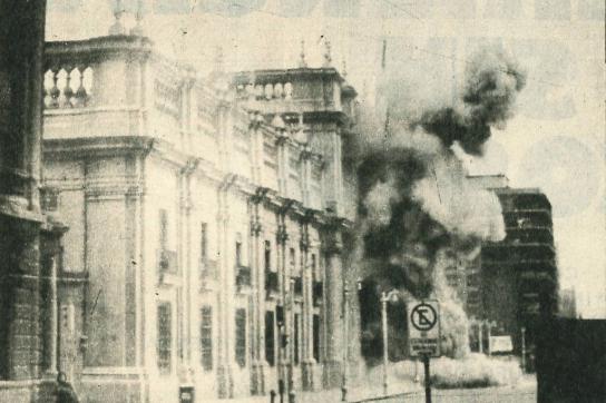 Angriff der Putschisten auf den Präsidentenpalast in Chile am 11. September 1973