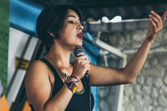 Andrea Rincón Acevedo, soziale Aktivistin und Sprecherin von Ciudad en Movimiento