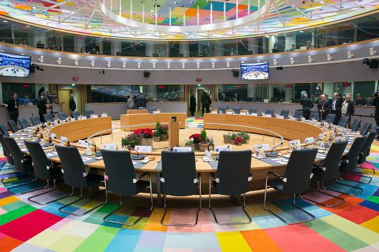 Sitzungssaal des Europäischen Rates in Brüssel