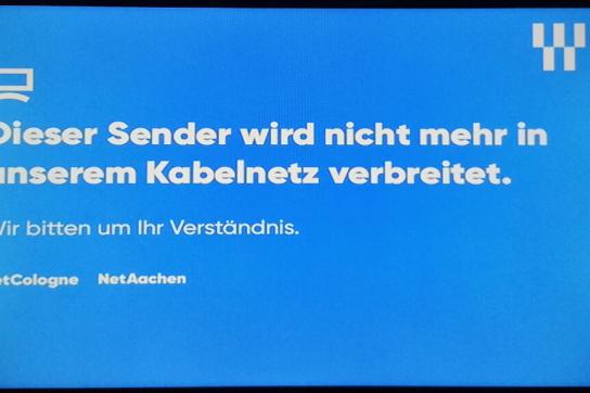 Beim Aufruf von Russia Today sieht der TV-Konsument in Köln dieses Bild