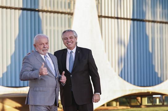 Brasiliens Staatspräsident Lula und sein argentinischer Kollege Fernández