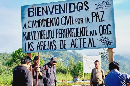 Eingang zum Friedenscamp der "Abejas de Acteal"