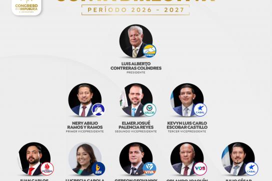 Der neue Kongressvorstand in Guatemala ohne Vertreter des Paktes der Korrupten