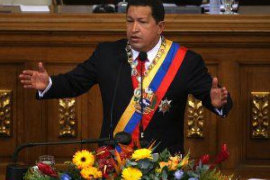 Selbstkritisch: Chávez vor der Nationalversammlung 2008 "Jahr der Problemlösungen"