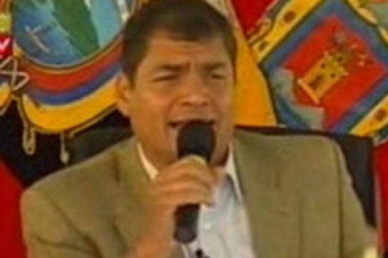 Präsident Correa verkündet Energienotstand (07.11.09) Correa sucht Ausweg aus Energiekrise