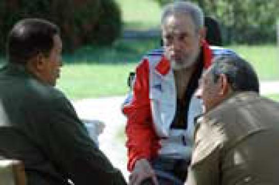 Fidel und Chávez (Archiv) Chávez auf Kuba