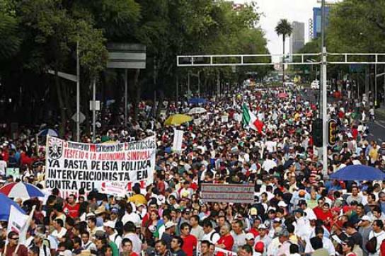 Erfolgreicher Streiktag in Mexiko