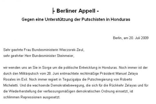 Jetzt online: Appell gegen Unterstützer der Putschisten Petition gegen Politik der Naumann-Stiftung