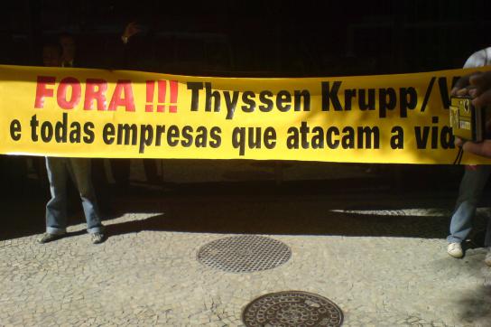 Protest gegen das Stahlwerk der deutschen ThyssenKrupp AG Brasilien: Staatsanwalt untersucht Vorgehen von Thyssen Krupp